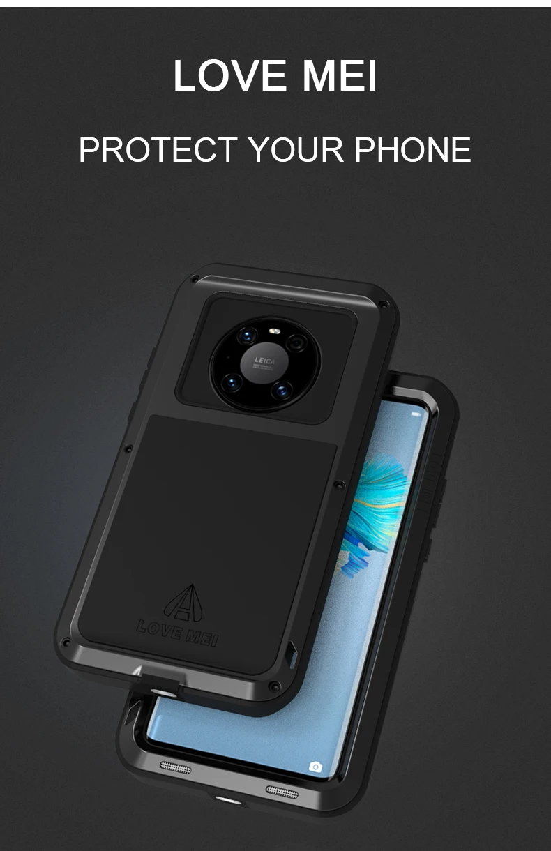 Metal Case For Huawei Mate 40 30 P40 P30 Pro Plus Heavy Duty Protection Shockproof Anti-fall Rugged Armor CASE Cover