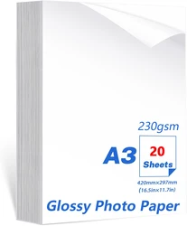Premium Glossy A3 Photo Paper - 230gsm (YC - A3 - 20)