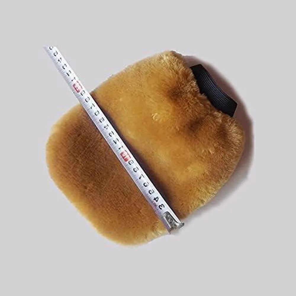 1 x Sheepskin Wash Mitt Soft Plush Lambswool Car Cleaning Washing Waxing Glove Fit for cars