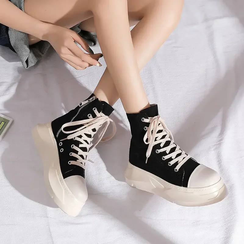 

Women's New Designer Casual High Top Trend Platform Shoes Casual Shoes Sneakers Women's Platform Boots Top boots