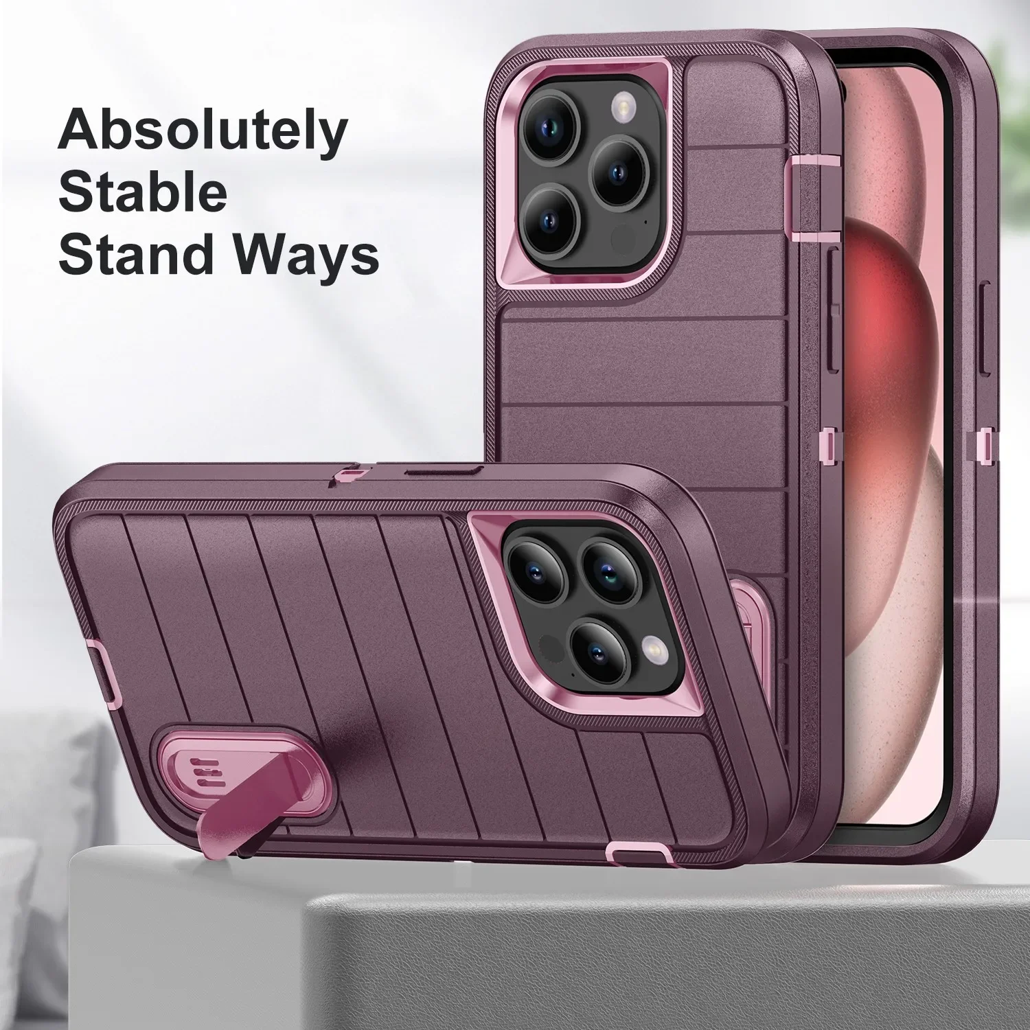 Heavy Duty Shock Absorption Full Body Protective Silicone Rubber Phone Case