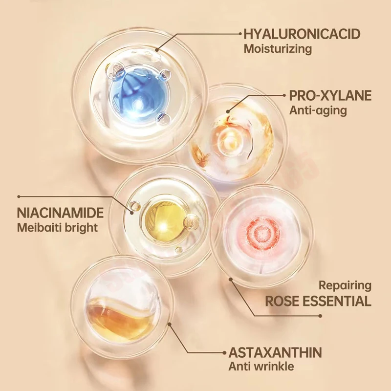 Astaxanthin Niacinamide Hyaluronic Acid Facial Serum Hydrating Moisturizer Anti-Aging Anti-Wrinkle Face Skin Care Products 5