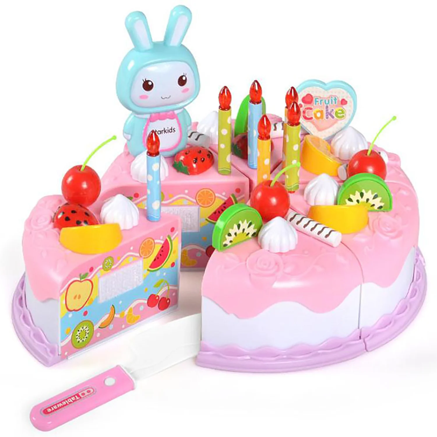 Children&rsquo;s Che Che Le simulation birthday princess cake toy fruit cake family set kitchen toys pretend kitchen toys pretend food toys