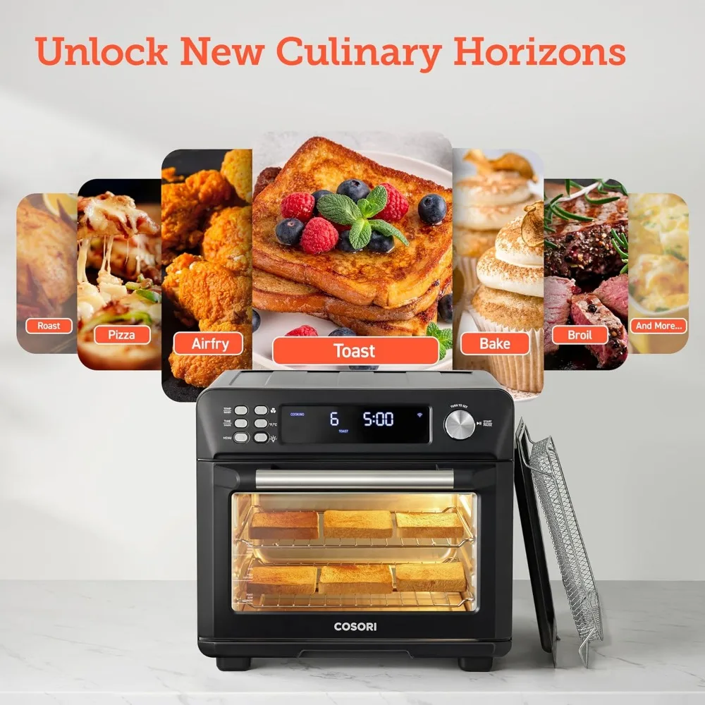 Smart 11-in-1 Air Fryer Toaster Oven Combo, Airfryer Convection Oven Countertop, Bake,Roast,Reheat, Broil, Dehydrate,94 Recipes 5
