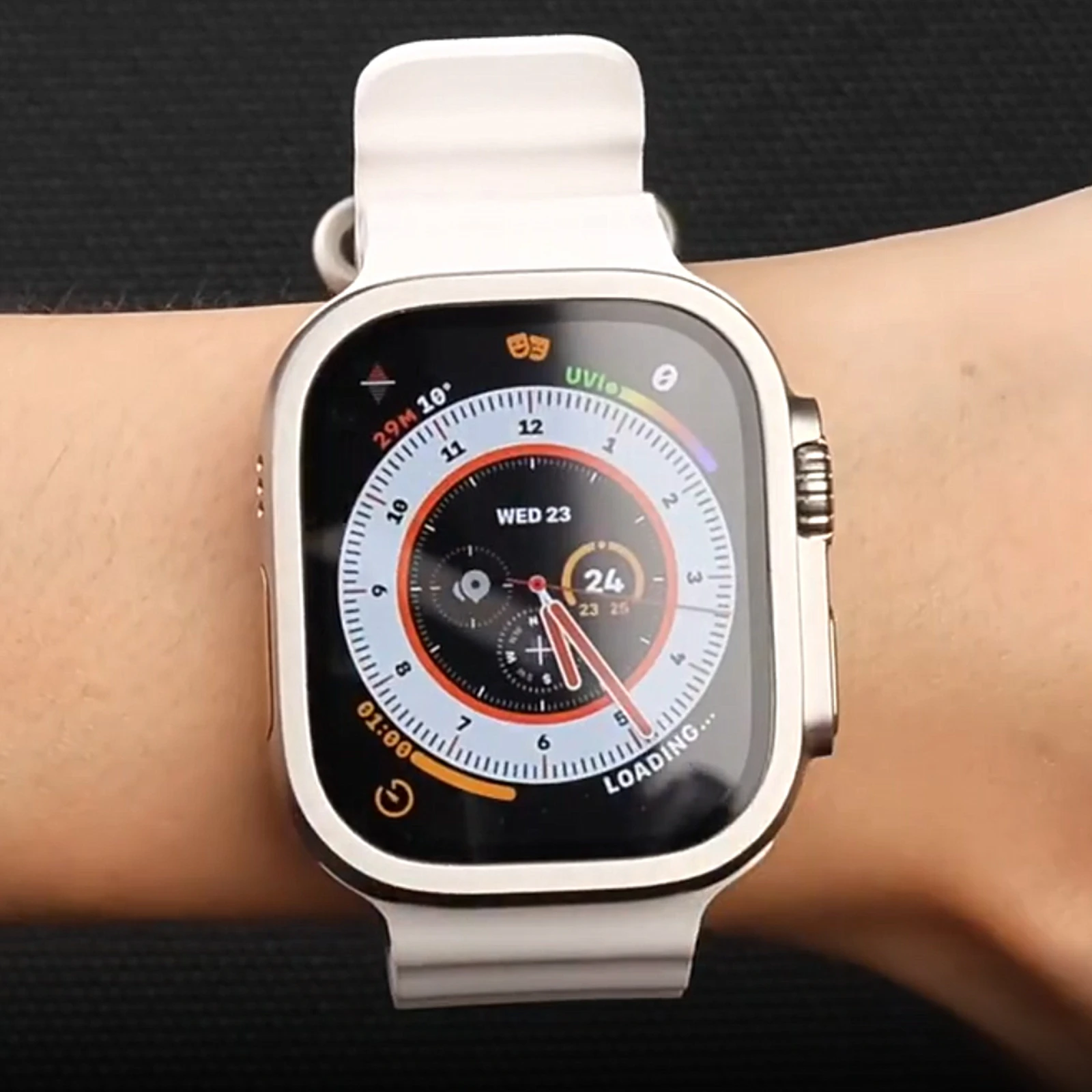 Apple watch ȭ  ̽ iWatch ø 8  Ʈ 49mm ݼ  ȭ ȣ 49mm, Ʈ ġ Ŀ