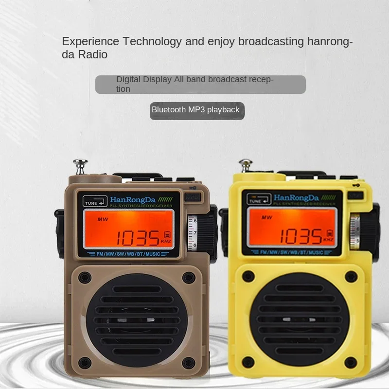 

HRD-701 Portable Full-band Digital Radio Subwoofer Sound Quality Bluetooth TF Card Digital Display Radio