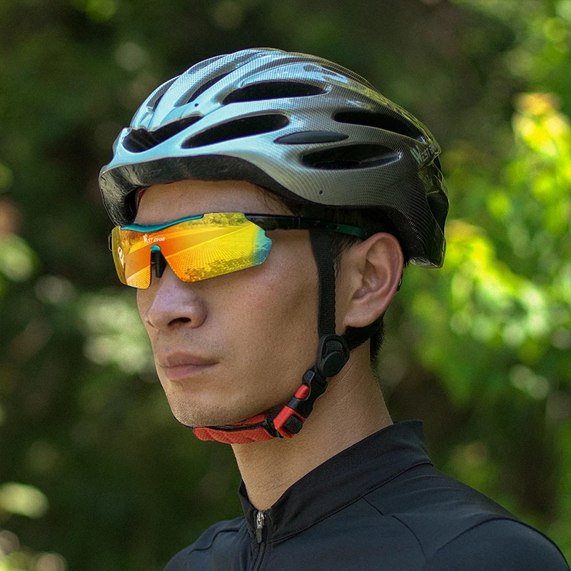 Kagogo Polarized Sports Sunglasses Sun Glasses with 5 Interchangeable Lenses for Men Women Baseball Cycling Running 