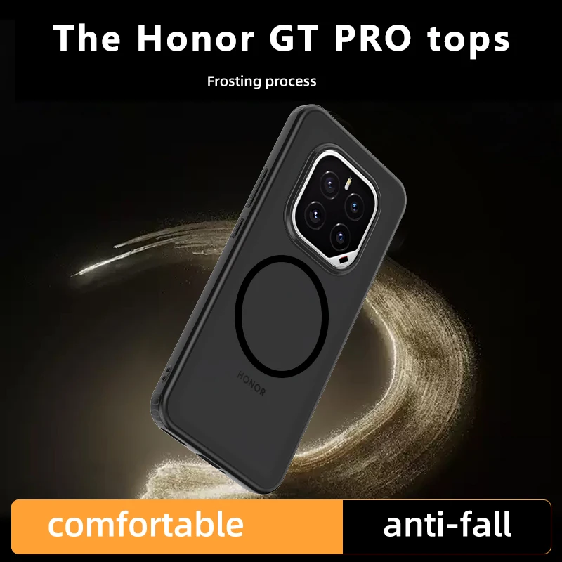For Honor GT Pro Crystal Clear Magnetic Anti-Scratch Phone Case with Soft TPU and Camera Protection