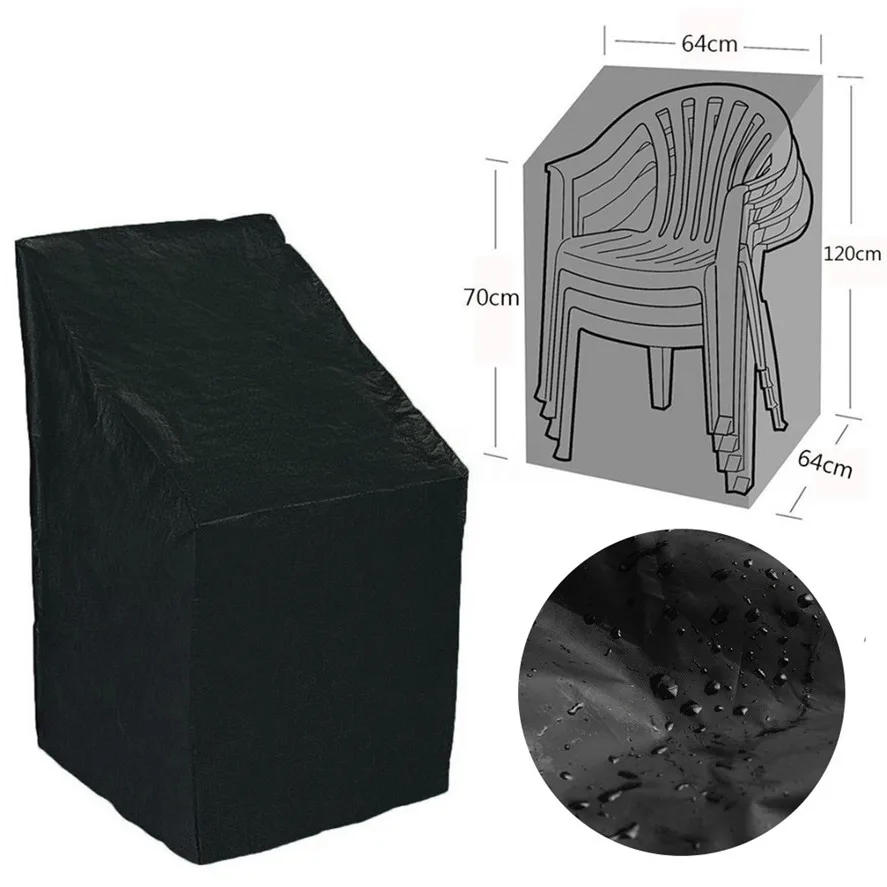 

Stacked Chair Dust Cover Storage Bag Outdoor Garden Patio Furniture Protector High Quality Waterproof Dustproof Chair Organizer