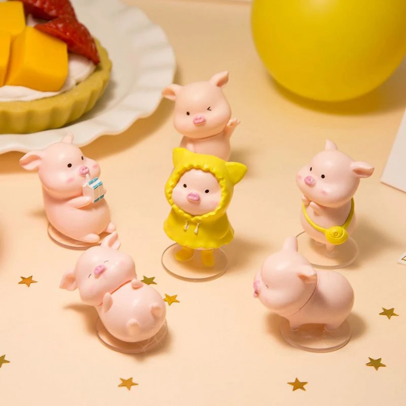 

Cute Cartoon Pink Pig Ornament, Mini Desktop Decor, Creative Resin Piggy Statue, Office Decoration, Animal Home Decor, Kids Toy