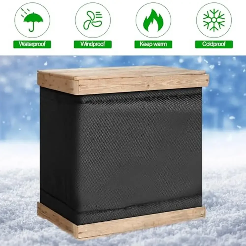 6 Pack Winter Bee Hive Protection Cover Insulation Wraps Windproof Oxford Beekeeping Beekeeper Hive Cozy Wrap Beehive Warm