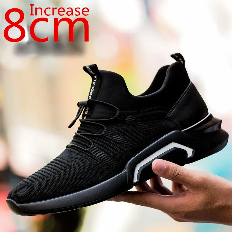 

Height Increased Men's Shoes Breathable Inner Height Increase Men's Sports Casual Shoes Men's Height Increase 8cm Elevator Shoes