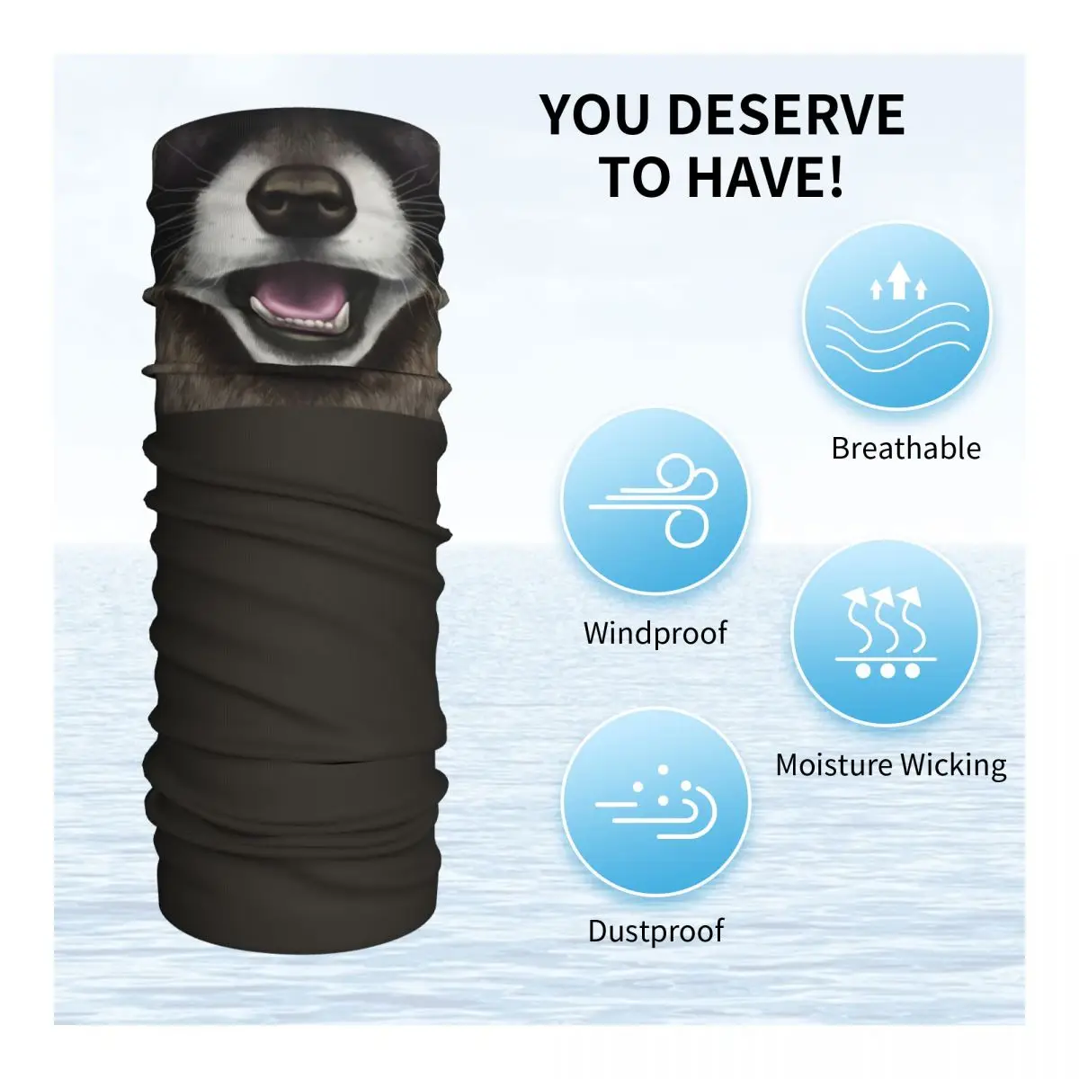 Funny Animal Raccoon Winter Headband Neck Warmer Women Men Ski Camping Tube Scarf Trash Panda Racoon Face Bandana Gaiter 3