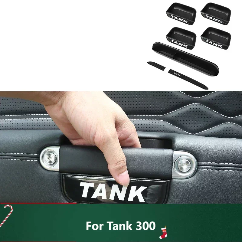 

New! For WEY GWM Tank 300 Car Styling Door Handle Storage Box Interior ABS Passenger Compartment Box Auto Accessories 2021 2022
