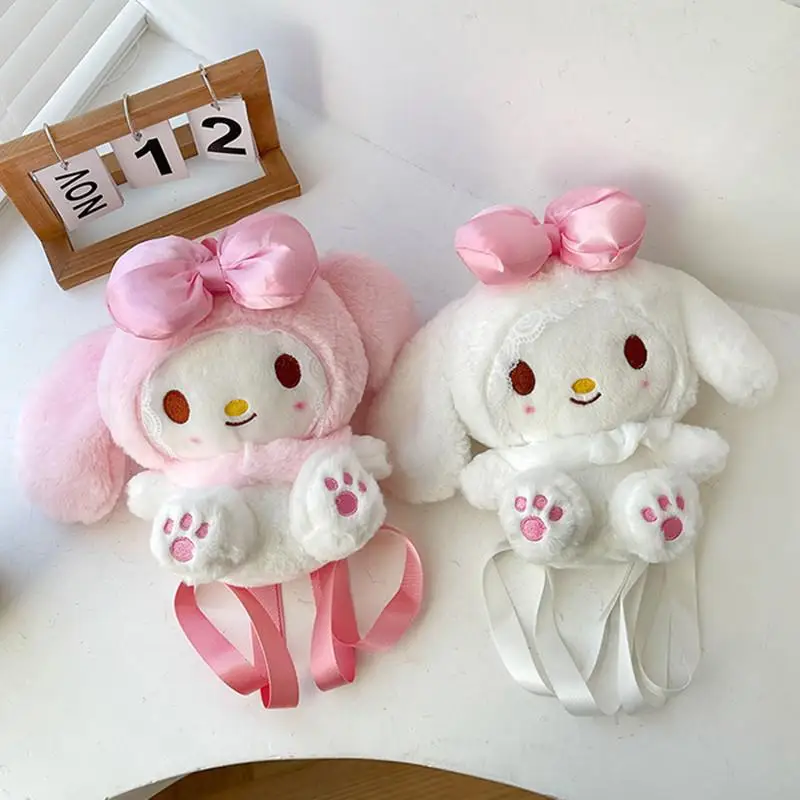 

Кавайная Новинка, модный рюкзак Sanrios Cinnamoroll, плюшевая игрушка, симпатичная сумка для куклы из мультфильма, аниме, подарок для девушек, студентов