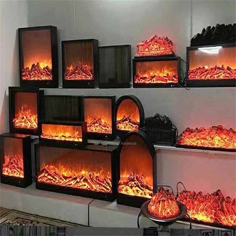 ห้องนั่งเล่นยุโรปตกแต่งเตาผิงตู้ทีวีเตาผิงอิเล็กทรอนิกส์หรูหราในร่มพื้นหลังฝังฤดูหนาวเครื่องทําความร้อน 1