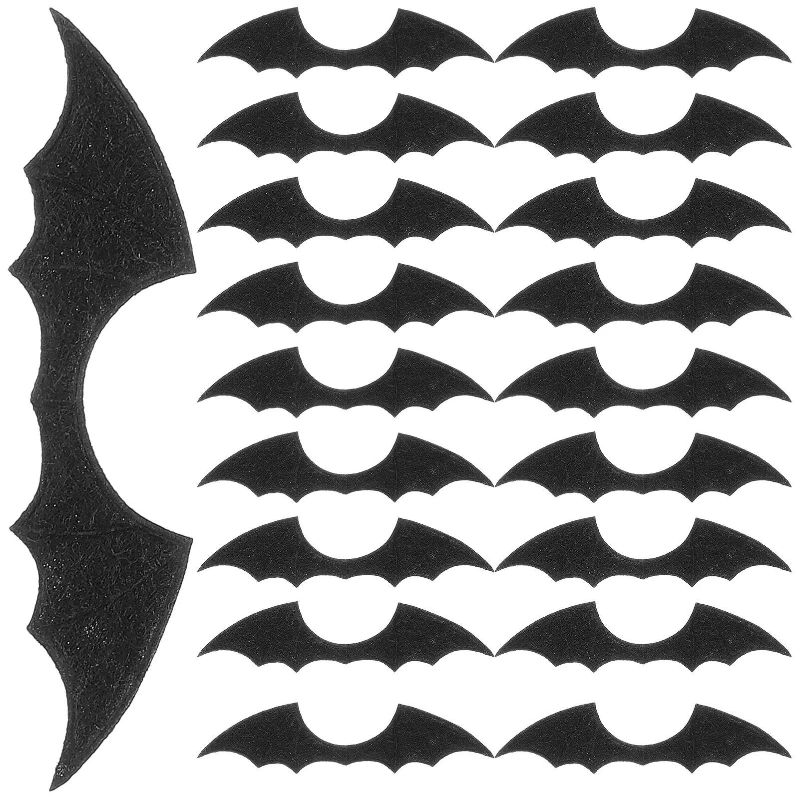 50 Stück Filz Fledermausflügel Halloween Kostümzubehör Vliesstoff Haarspangen Basteln Partyzubehör Diy Flügel Dekor