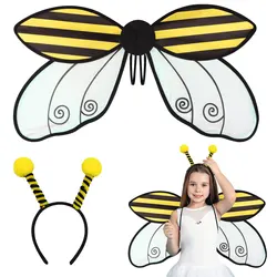 Enchanted Fairy Wings for Women - Butterfly & Bee Cosplay Costume Accessories (Bee set)