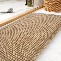 Ultra - Absorbent Waffle Texture Non - Slip Quick - Dry Bath Mat - 46x77cm (Khaki)