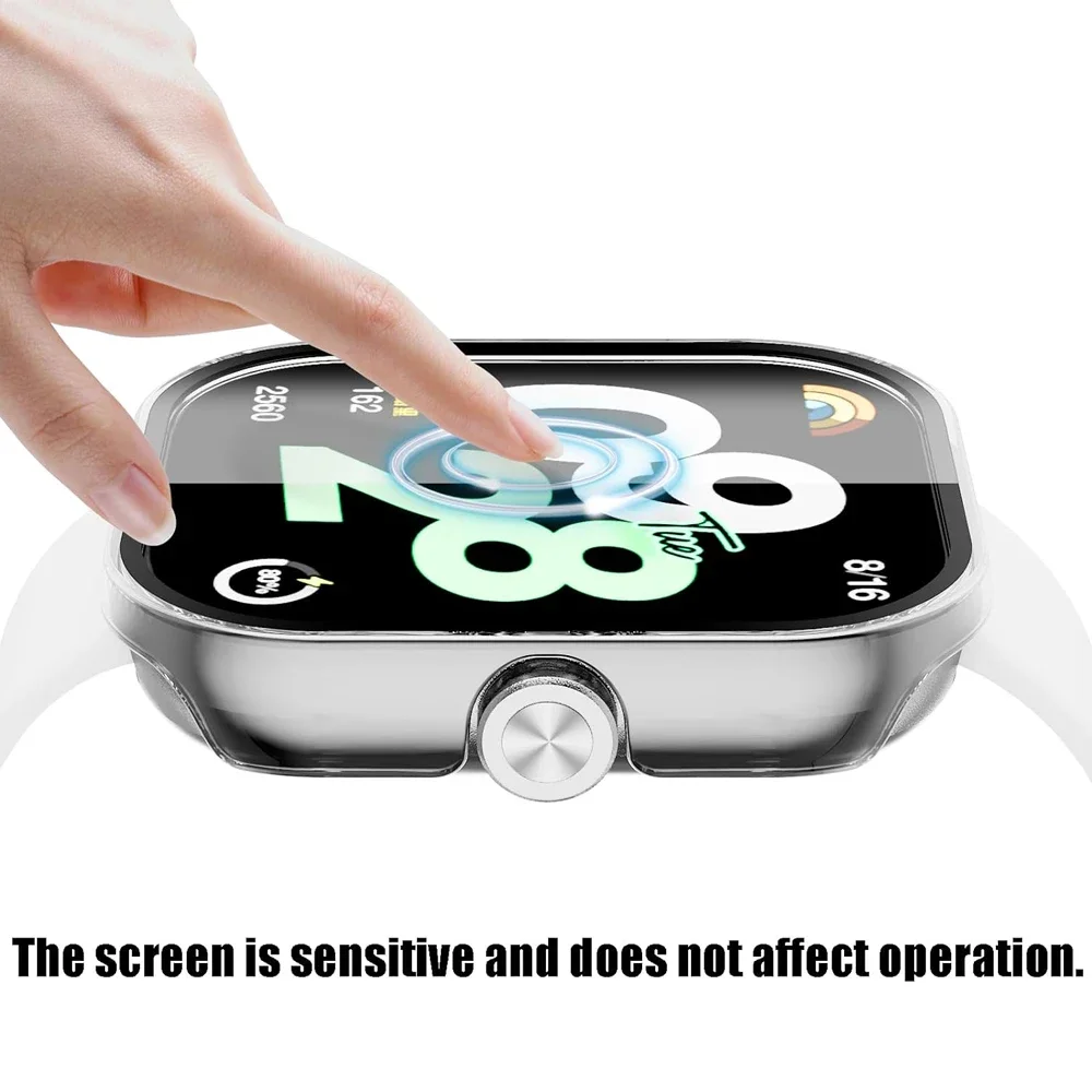 Tempered Glass+Case For Xiaomi Redmi Watch 4 PC Cover Screen Protector Shell For Xiaomi Redmi Watch 3 Active/Lite Accessories watch screen protector case