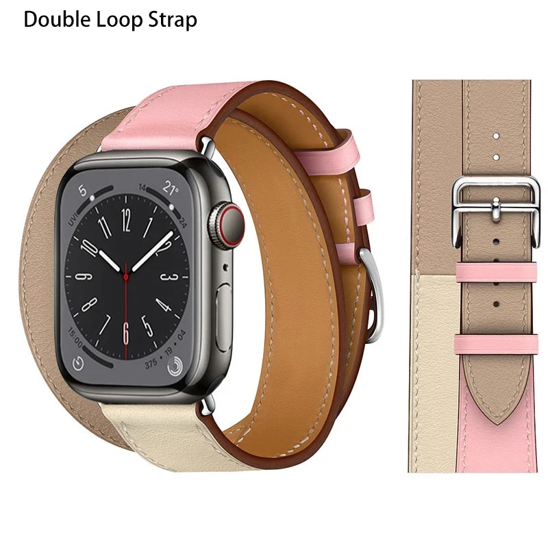 Premium Genuine Leather Watch Strap - Elegant and Versatile Wristband Bracelet