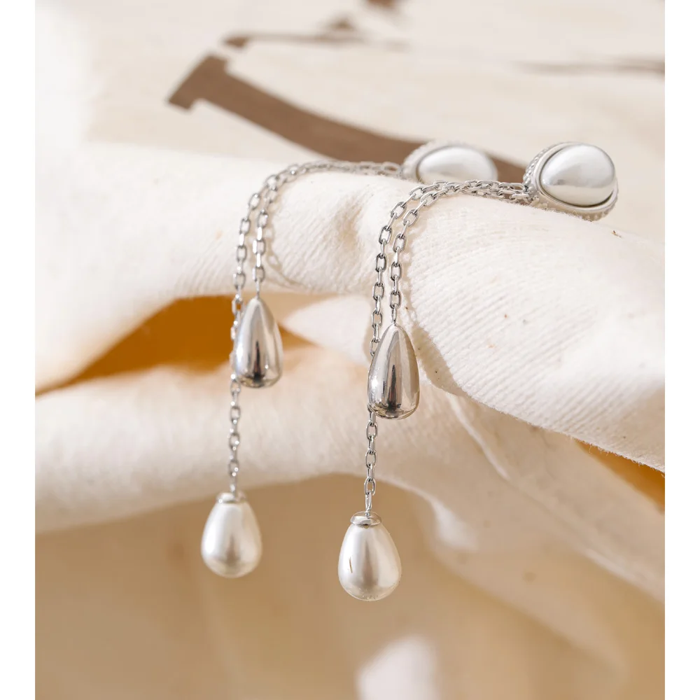 Yhpup Simulated Pearls Water Drop Long Chain