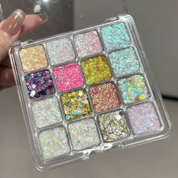 Magic Sparkle 16 - Color Pearl Matte Eyeshadow Palette - Festive Korean Beauty Gift (16 - color eyeshadow)