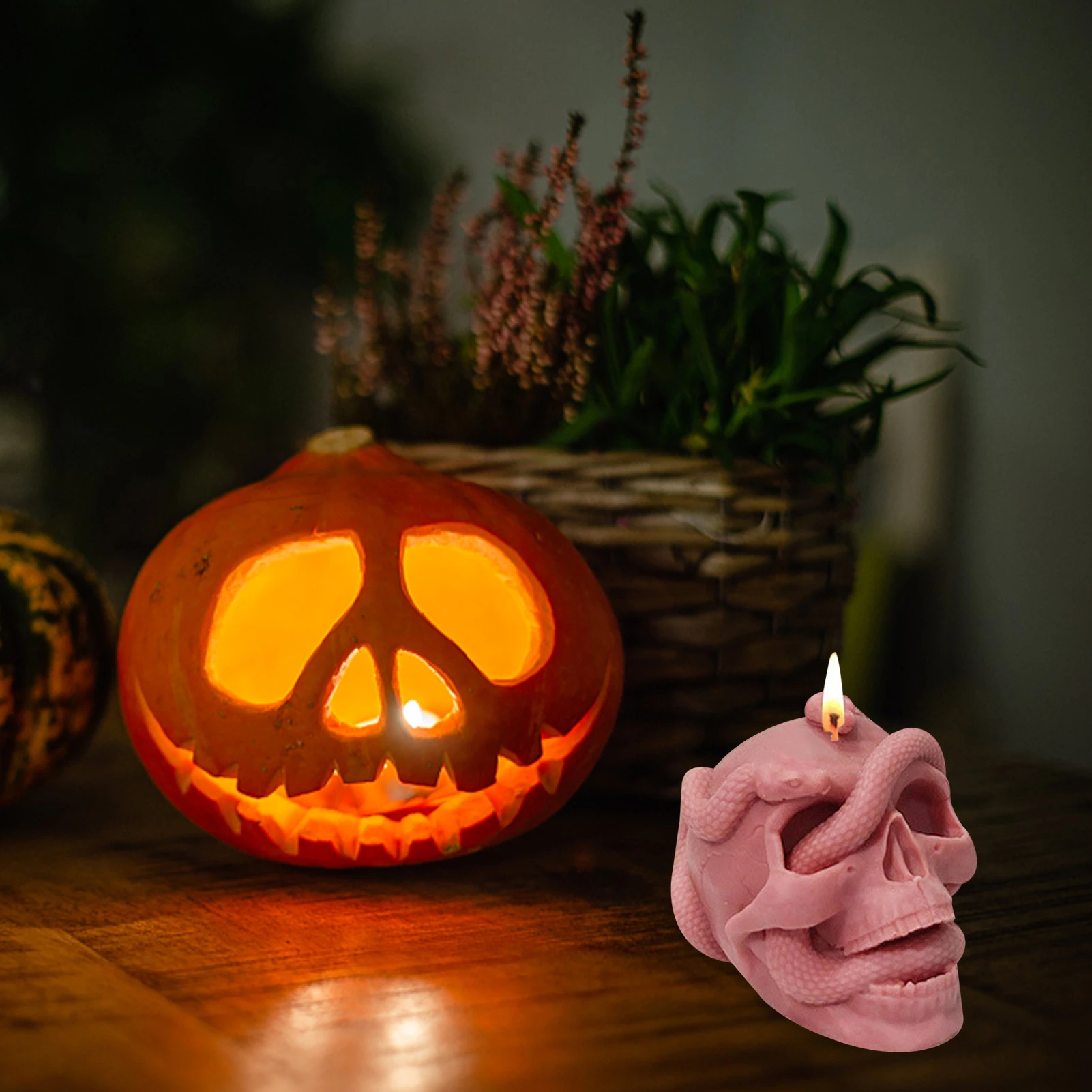 Halloween Skull Cakes 2022 Halloween Candle Resin Molds Snake Skulls Silicone Mold Skull Head Fondant For Cakes Soaps Resin Crafts Aromatherapy Decor 2022 Aliexpress