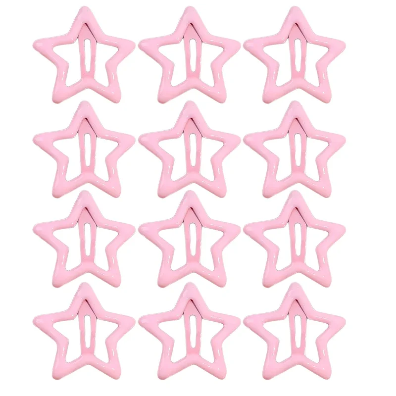 Egirls Pink Pentagram Star Hair Clip – Cute Y2K 90s Aesthetic Hair Accessory