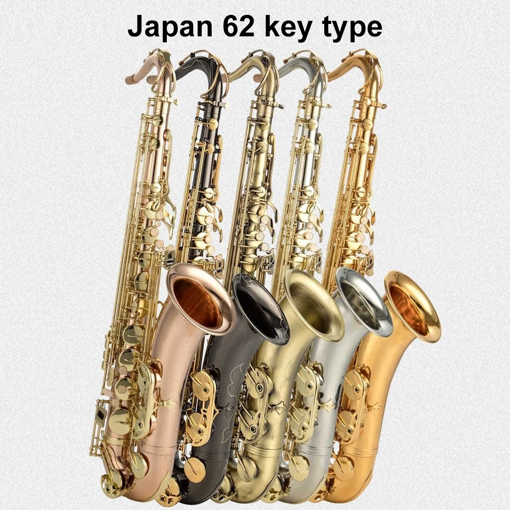 Japan 62 1 1 key type Tenor Saxophone white copper Black nickel gold