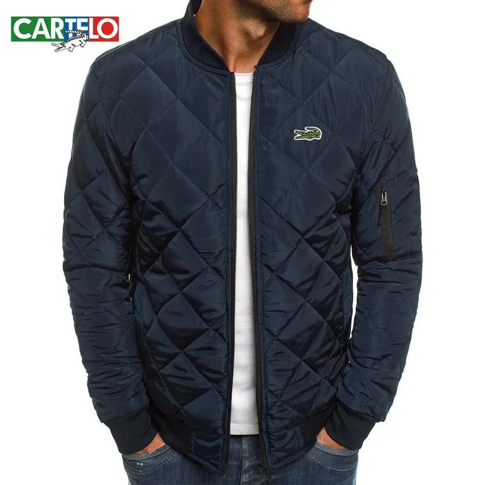 

CARTELO High Quality Spring Autumn Men's Waterproof Windproof Jacket Fashion Top Casual Mock Neck Embroidered Bomber Jacket