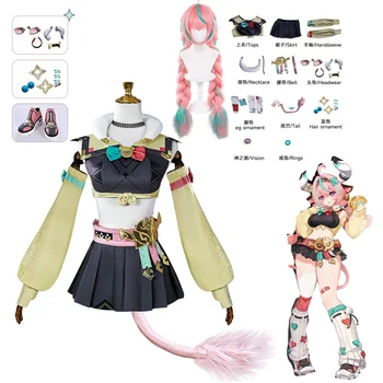 Varesa Cosplay Game Genshin Impact Costume Outfit Cosplay Dress Carnival Halloween Comic Animation Party Clothing Wig Shoes Suit