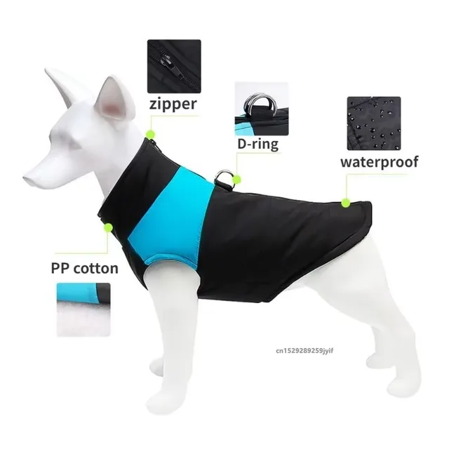 Waterproof Padded Dog Coat – Warm Winter Jacket for Small to Large Dogs 3
