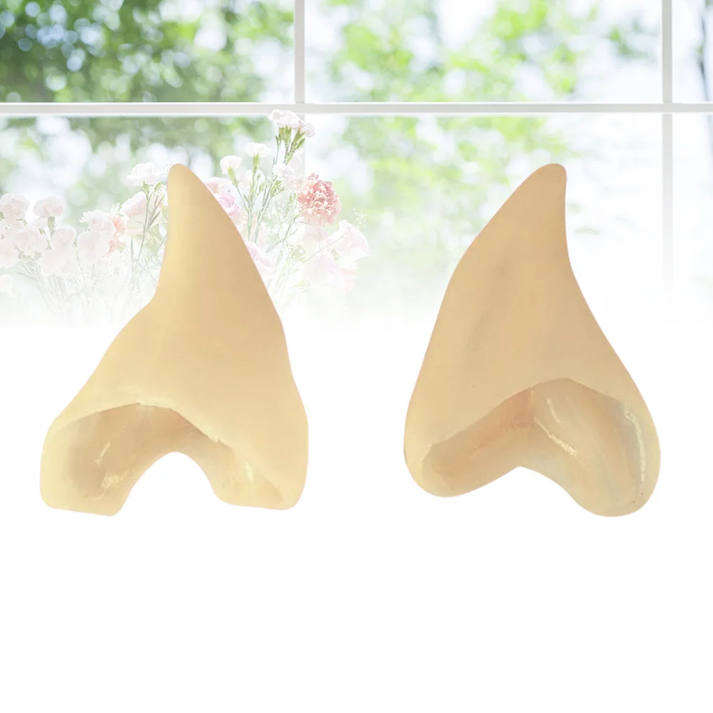 4 PCS Latex Elf Ears Cosplay Accessories Halloween Party Latex Pointed Fake Tips Ear halloween fairy party soft mysterious 1pair angel elf ears latex hot sale christmas false cosplay accessorie fairy decoration