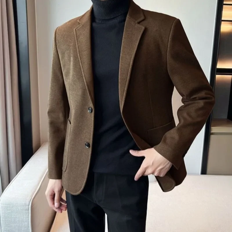 thumbnail image 1 of Nuevos trajes y blazers para hombre, conjunto informal de 2 piezas de corte entallado, ropa clásica para hombre, pantalones elegantes para ceremonia, 1 of 5
