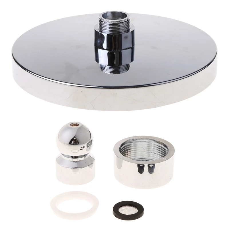 

LXAF 8-дюймовый светодиодный светильник RGB, круглый душ из нержавеющей стали с дождевым душем для ванной комнаты, AU