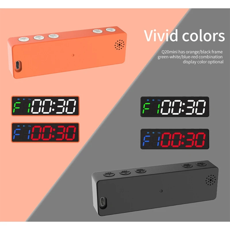 Portable Gym Timer Interval Timer Workout Fitness Clock Countdown/UP/Stopwatch Magnetic & USB Rechargable 4 Types Drop Ship 2