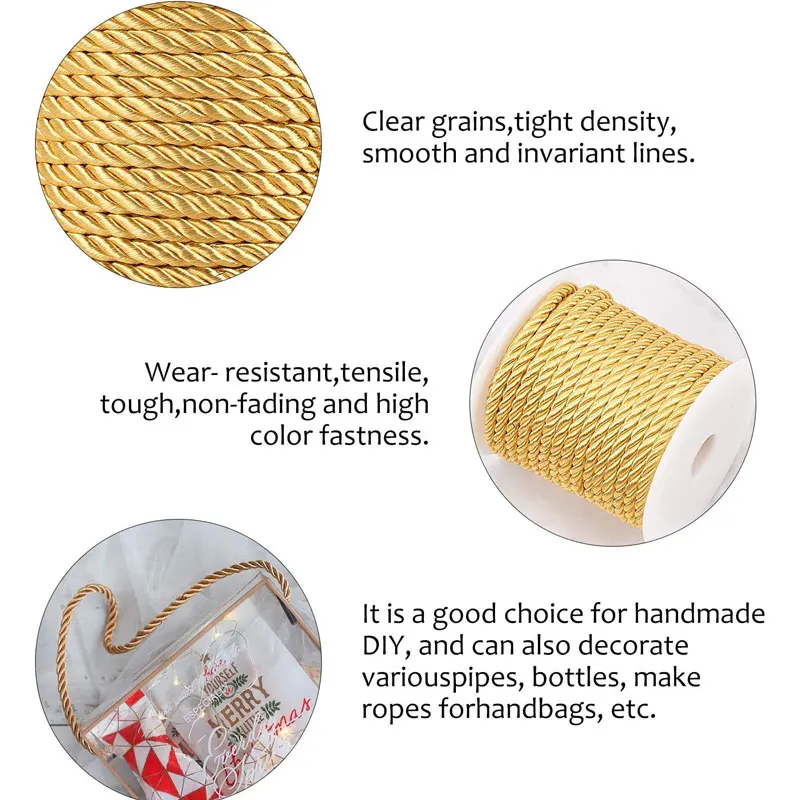 Nylon Rope 5mm 10m Twisted Cord Trim Craft Decorative