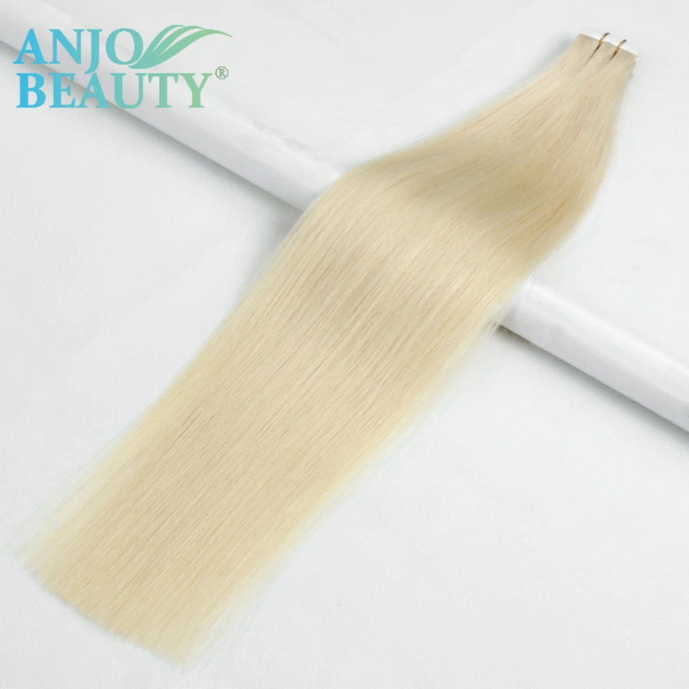 Tape In Human Hair Extensions Invisible Skin Weft Adhesive 14