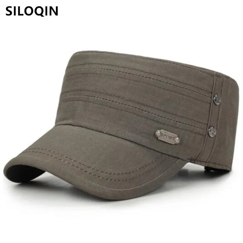

Snapback Cap Men's Flat Cap Fashion Cotton Military Hats 2022 New Autumn Simple Trendy Sports Cap gorras Navy Caps For Men