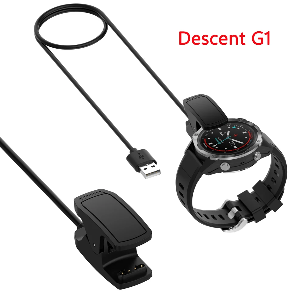 

USB Charger for Garmin Descent G1/G1 Solar Data Transfer Charging Clip Replacement Mk1/ Mk2 / Mk2i/Mk2S Smartwatch Fast Charge