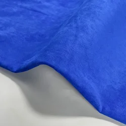Luxurious Faux Suede Leather Fabric - Soft Stretchable 0.6mm Thick - 50x145cm (20 Royal Blue)