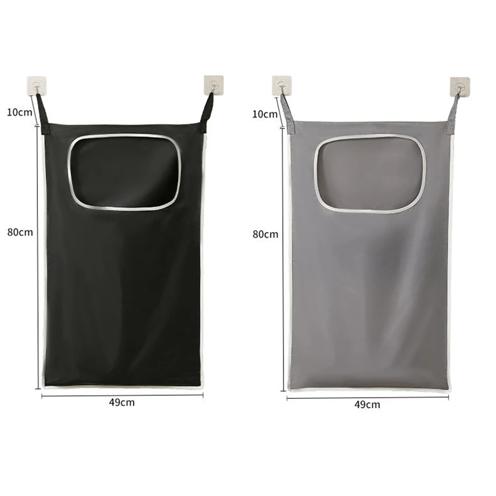 Bathroom Large Capacity Hanging Laundry Basket Storage Bag Foldable Organizer For Dirty Clothes Toy Storage Basket