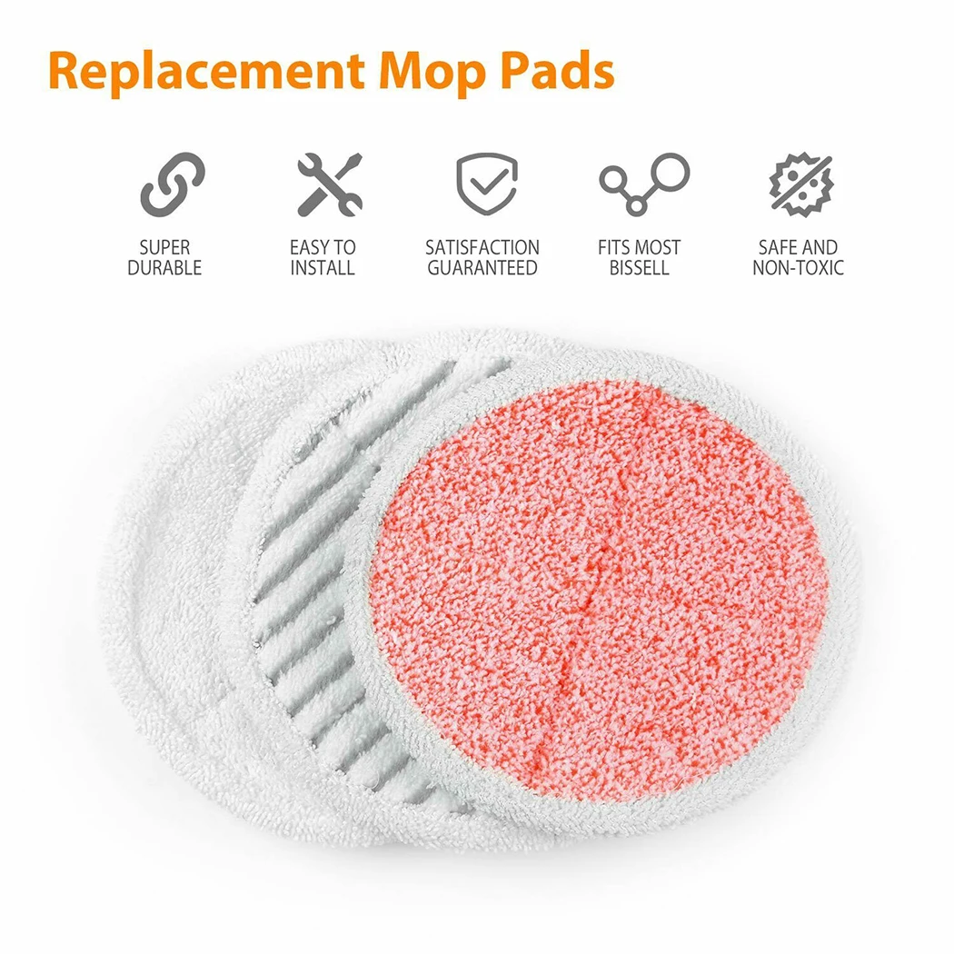 

Supplies Mop Pads For Bissell Spinwave 2039A 2124 Heavy Household Parts Replacement Soft Vacuum 4 Pack Cleaning