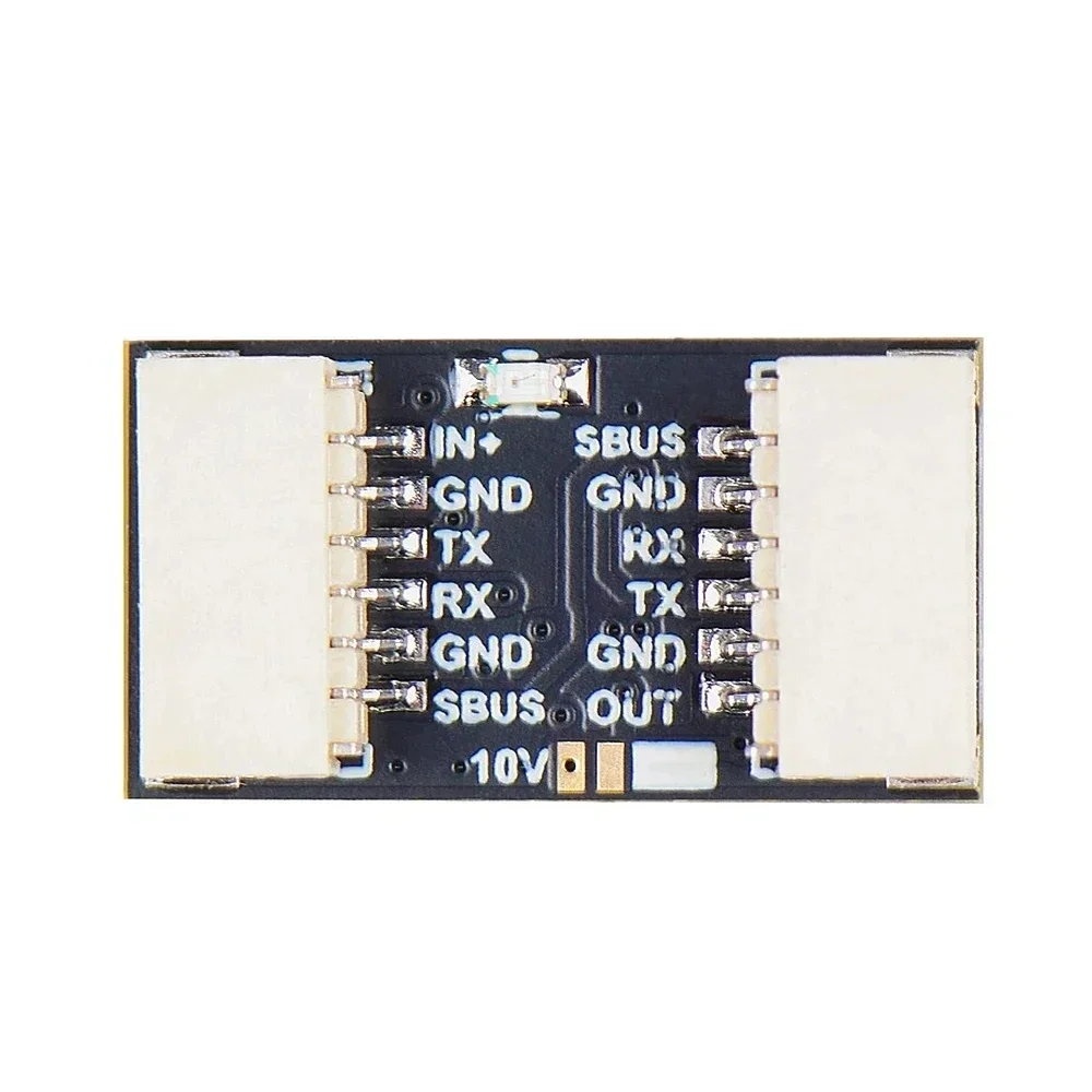Module HDVTX JHEMCU pour DJI O3/O4 installé sur un drone FPV, avec câbles connectés au régulateur de tension abaisseur 5V/10V.