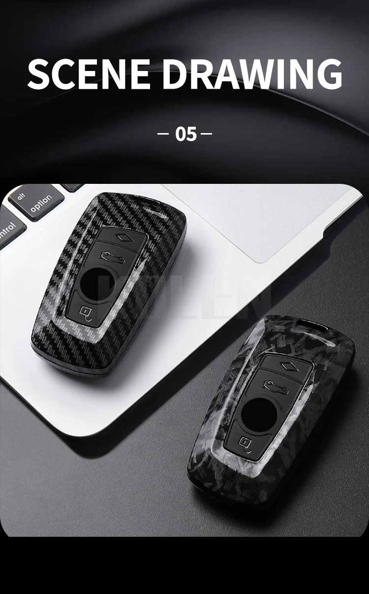 ABS Carbonfaser-Stil Autoschlüsselhülle für BMW 1er 3er 5er 7er Serie X1 X3 X4 X5 X6 X7 F10 F15 F16 F20 F30 F18 F25 M3 M4 Schutzhülle – Detail 8