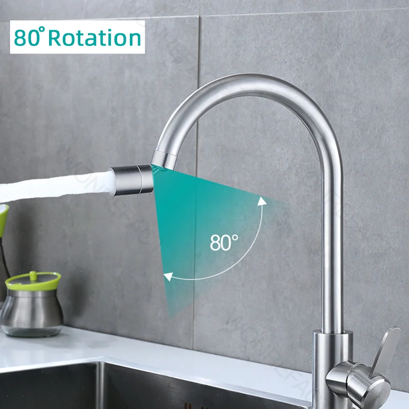 Bathroom Household Faucet Nozzle Rotating Head Aerator Water-saving Splash-proof Brass Tap Spray Extender Sink  Faucet Bubbler 4