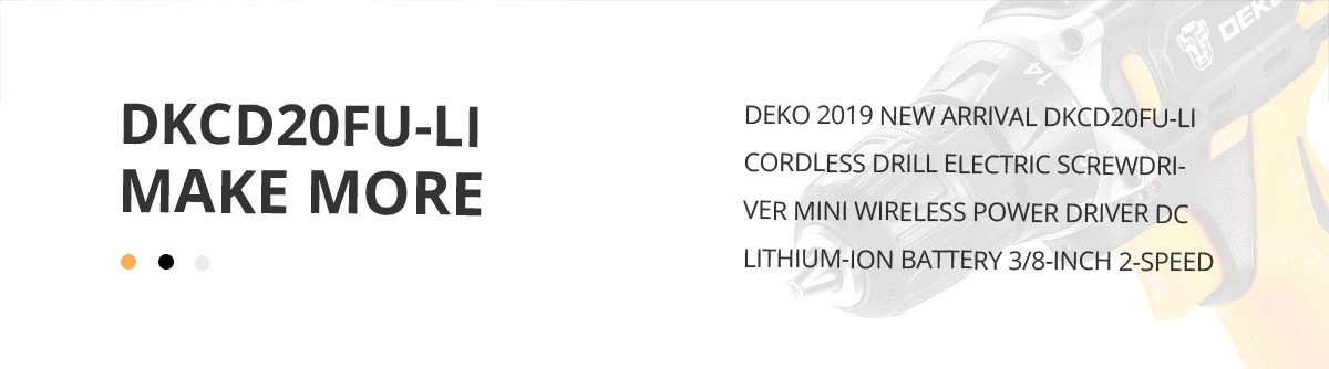 Электрическая Беспроводная Дрель DEKO Sharker, 20 в, со светодиодной ...