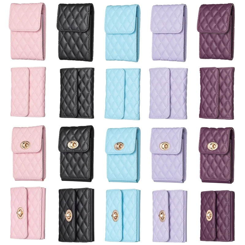 Сладка чанта за картички може да се прикрепи към калъфа на телефона Малка катарама в стил аромат Хоризонтален стил Вертикален стил Малка чанта за картички