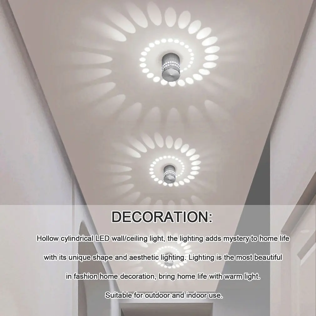 Tanie 3W Classic Design ścienne lampy sufitowe kryty do pokoju tło